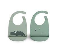 Done by deer Bavoir Croco. lot de 2 Vert