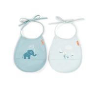Done by deer Ensemble de petits bavoirs Elphee Tiny. lot de 2 Bleu