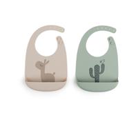 Done by deer Bavoirs Lalee. lot de 2 Vert sable