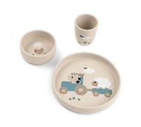 Done By Deer - Coffret repas ventouse Tiny farm Sable