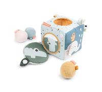 Done by Deer Cube d’éveil - Jouet sensoriel Deer Friends - Miroir bébé, hochet et Textures - Multicolore - 0 Mois+