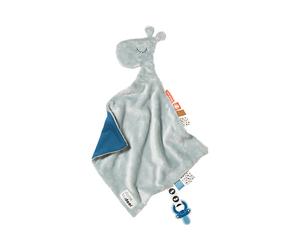 Done By Deer - Doudou plat attache-sucette Raffi Bleu