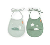 Done by deer Ensemble de petits bavoirs Croco. lot de 2 Vert