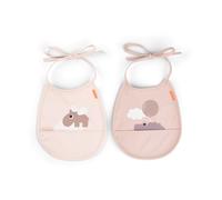 Done by deer Ensemble de petits bavoirs Happy Clouds Tiny. lot de 2 Poudre