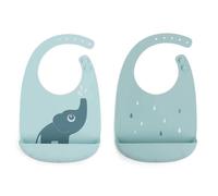 Done By Deer Lot De 2 Bavoirs Elphee Silicone