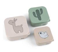 Done by Deer Lot de 3 boîtes à goûter Lalee Sand Mix - Boîtes à goûter pratiques en trois tailles différentes - Boîte : 100 % polypropylène, couvercle : 100 % polyéthylène de qualité alimentaire