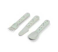 Done By Deer - Lot de 3 couverts Foodie Happy dots Vert