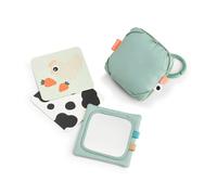 Support de cartes à motifs contrastés Tiny farm Vert