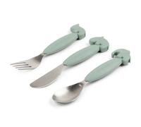 Done by Deer – Lot de 3 couverts Easy-grip Deer friends Vert