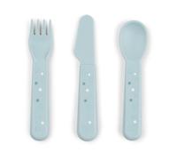 Set de 3 couverts Happy dots Bleu