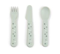 Set de 3 couverts Happy dots DONE BY DEER vert TU