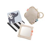 Done By Deer - Support avec cartes de motifs contrastés Deer friends Sable