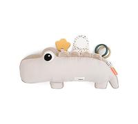 Done by Deer Tummy Time Bebe 3+ Mois - Jouet d'Activité pour Le Temps sur Le Ventre Croco - Coussin Bébé Sensoriel avec Miroir, Anneaux de Dentition et Textures Tactiles