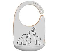 Done to Deer Bavoir en silicone Gris