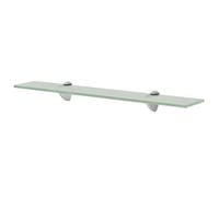 Doneioe Tablette Flottante en Verre de sécurité trempé avec Support à Clip en Alliage de Zinc, étagère de Rangement en Verre de sécurité Solide 60x20 cm, capacité de Charge 15 kg