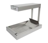 Donened - Chauffe-frites 750 W - Chauffe-frites - Appareil d'entretien professionnel avec éclairage - Pour frites