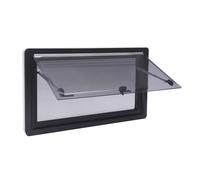 Donened Fenêtre basculante pour camping-car - 900 x 500 mm - Fenêtre latérale Push avec store intégré et moustiquaire - Fenêtre latérale de caravane