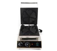 Donened Gaufrier pour une gaufre en forme de cœur, gaufrier en acier inoxydable, 1750 W avec plaques de cuisson antiadhésives, gaufrier professionnel, 50 ~ 300 °C