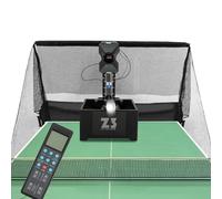 Donened - Machine à balles de tennis de table automatique avec 100 boules et filets, robot ping pong, 10 modes programmables, lanceur automatique pour débutants et confirmés