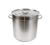 Donened Marmite à soupe de 35 l, grande capacité, avec couvercle en métal, en acier inoxydable, pour gaz, vitrocéramique, etc