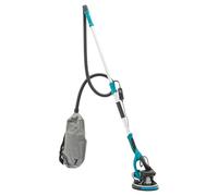 Donened Ponceuse à sec avec LED et sac de collecte de poussière, ponceuse murale, 1250 W, 6 vitesses, 800-1800 tr/min, manche télescopique jusqu'à 2,2 m, ponceuse pour polissage, lissage (bleu)