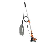 Donened Ponceuse pour panneaux secs avec LED et sac de collecte de poussière, ponceuse murale 1250 W, 6 vitesses, 800-1800 tr/min, poignée télescopique jusqu'à 2,2 m, ponceuse pour ponceuse, ponceuse