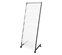 Donened Présentoir à prospectus à 6 couches, support au sol A4 avec 4 roues, pour zones de réception, salles d'attente, écoles, 47,5 x 38 x 132 cm