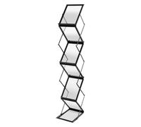 Donened - Présentoir pliable pour prospectus, magazines, présentoirs, dépliants, pour bureaux, foires, 150 x 25,5 x 35 cm (noir)