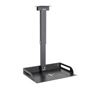 Donened - Support de projecteur avec tablette, support de projecteur pour plafond, support universel, réglable en hauteur, capacité de charge de 14 kg, 35 x 22 cm (noir)