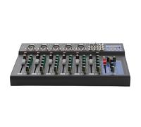 Donened - Table de mixage audio Bluetooth 7 canaux, table de mixage DJ Live Studio avec console de mixage USB, 6 modes de musique, mixeur audio DJ, pour karaoké, enregistrement de musique, webcasting