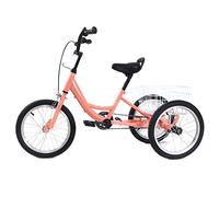 Donened Tricycle de 16 ", avec panier à provisions, 3 roues, pour filles et garçons, pour filles et garçons, pour enfants de 5 à 8 ans (orange)