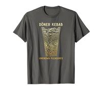Doner Kebab Unknown Pleasures Humour Turc Bouffe Rétro T-Shirt, Homme, Asphalte, M