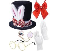 Donetuer Chapeau de lapin de Pâques magique pour Halloween, Pâques, cosplay, accessoire de costume de magicien, Set-b, Large
