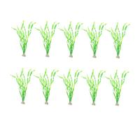 DONFAMDS 10 Pièces Décoration Aquatique Artificielle Algues Vertes pour Aquarium Décor Naturel Réaliste pour Créer Un Environnement Vivant Votre Fish Tank
