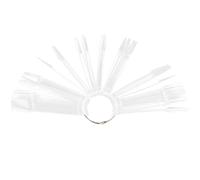 DONFAMDS 100 Capsules à Ongles Transparentes Palette Éventail pour Présentation Vernis à Ongles Échantillons pour Pratique Nail Art Accessoires Manucure Salon et Usage Personnel