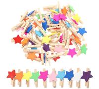 DONFAMDS 100 Mini Pinces à Linge en Bois Colorées pour Loisirs Créatifs et Décoration Maison, Structure Solide, Facile à Ranger, pour Photos et Mémos