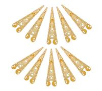 DONFAMDS 10pièces Anneaux De Griffe Pour Ongles Accessoires Cosplay Et Protection Des Doigts Design Creux Longs Dorés