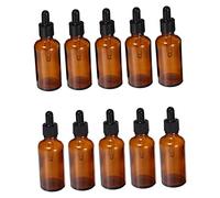 DONFAMDS 10pièces Flacons Compte-gouttes Verre Pour Huiles Essentielles Vides Et Multi-usages Avec Bouchon Hermétique Et Protection La Lumière