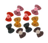DONFAMDS 12pièces Décorations Nœud Tricotés Pour Filles Accessoires Adorables Pour Et Vêtements Avec Pompons Pour Créations Manuelles Et Événements Festifs