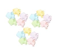 DONFAMDS 15 Pièces Resin Elephant Figurines Glow in The Dark Miniature Animal Sculptures for DIY Fairy Garden Micro Landscape Cake Toppers