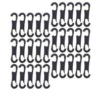 DONFAMDS 150 Pièces Crochets S en Abs Noir pour Coussins de Siège Auto, Résistance Élevée à l'usure et Fixation Sécurisée, Accessoires Intérieurs pour Voiture Pratiques et Solide