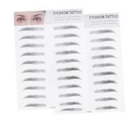 DONFAMDS 2 pièces Autocollants Sourcils Imitation Poil Stickers Transfert Sourcils Naturels Maquillage Rapide pour Femmes et Hommes Type Noir