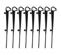 DONFAMDS 20pcs Grille Gouttière en Abs Noir Crochets Droits, Fixations de Gouttière Robustes pour Installation Discrète et Protection du Toit