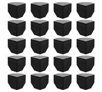 DONFAMDS 20pcs Interlocking Connectors for Modular Organizer, ABS Black, Cross Groove Plug-in Slot Design, Indoor Storage, 20 Pack