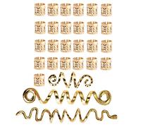 DONFAMDS 28 Pièces Accessoires pour Dreadlocks et Tresses de Anneaux Décoratifs Réglables pour Événements et Occasions Spéciales