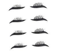 DONFAMDS 4Paires Autocollants Eye Liner Noir Pailleté Faux Cils de Adhésif pour Facile à Appliquer pour Événements