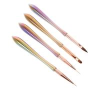 DONFAMDS 4pièces Outils De Dessin Précis Pour Nail Art Pinceaux à Liner Stylos Gel Outils De Peinture Et Dotting Pour Créations Manucure