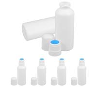 DONFAMDS 6 Flacons Applicateurs à Tête Éponge en Plastique Blanc 100ml Portable et Pratique Rangement de Lotions et Huiles Essentielles en Voyage