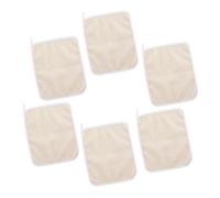 DONFAMDS 6pièces Serviettes Exfoliantes De Carrés Beige Pour Séchage Rapide Gommage Peau Au Quotidien