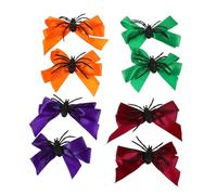 DONFAMDS 8 Pièces Halloween Spider Bow Hair Clips pour Femmes Accessoires de Coiffure Cosplay et Agrafes Colorées pour Fête et Jeu de Rôle
